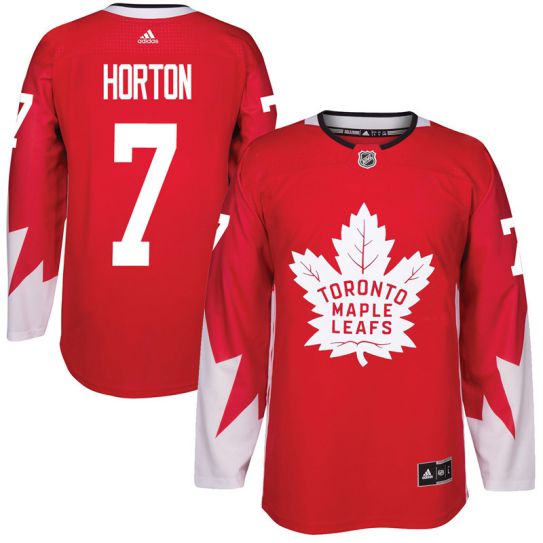 2017 NHL Toronto Maple Leafs Men 7 Tim Horton red jersey
